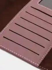Бордовый женский кошелек из экокожи