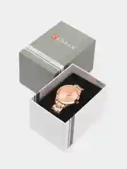 Розовый женские наручные часы Curren 9007 с календарём в подарочной упаковке