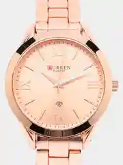 Розовый женские наручные часы Curren 9007 с календарём в подарочной упаковке