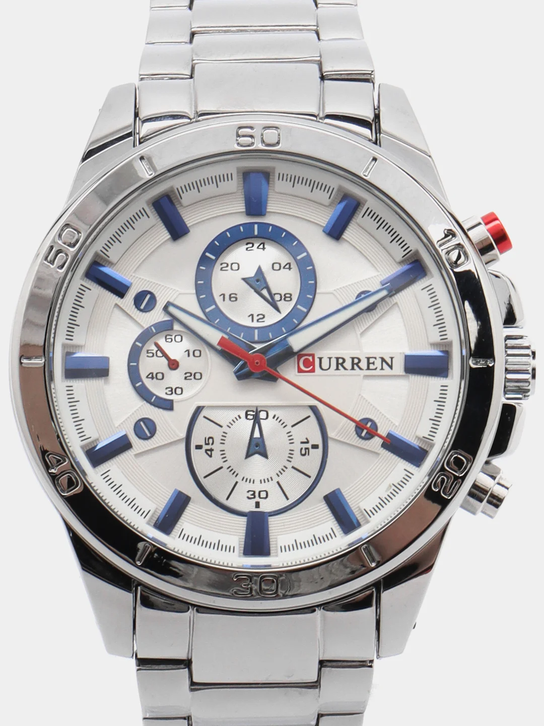 Серебряный мужские наручные часы Curren 8275 в подарочной упаковке