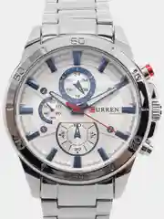 Серебряный мужские наручные часы Curren 8275 в подарочной упаковке