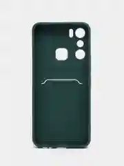 Тёмно-зелёный силиконовый чехол для Infinix Hot 20i (Инфиникс Хот 20ай)