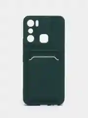 Тёмно-зелёный силиконовый чехол для Infinix Hot 20i (Инфиникс Хот 20ай)
