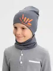 Багровый демисезонный комплект шапка и снуд . Весенняя шапка 4-9 лет