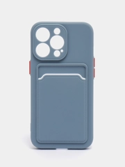 Чехол для iPhone 13 Pro (Айфон 13 Про), силиконовый, с защитой камеры