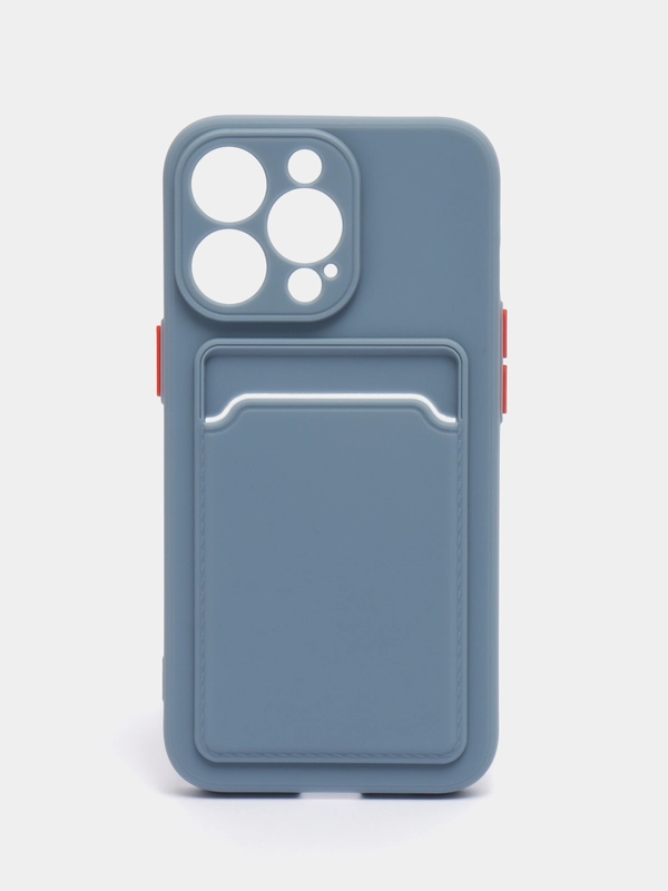 Чехол для iPhone 13 Pro (Айфон 13 Про), силиконовый, с защитой камеры