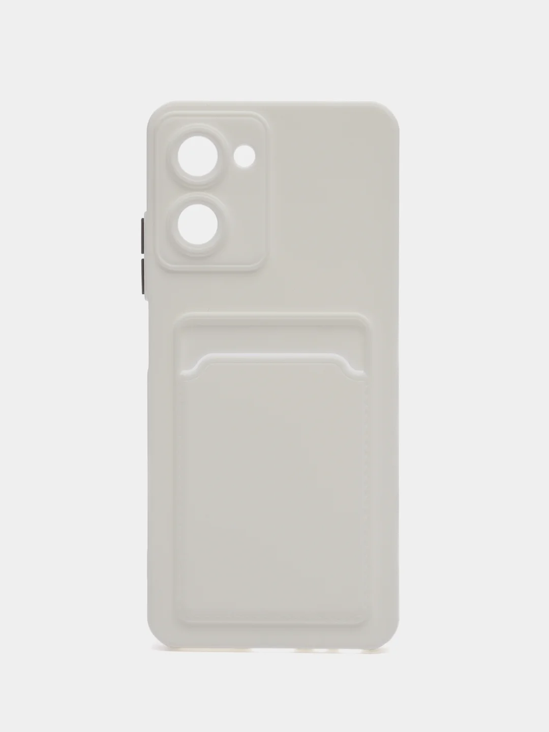 Белый силиконовый чехол Realme 10 Pro 5G (Реалми 10 Про 5 Джи), с карманом для карт, прозрачный