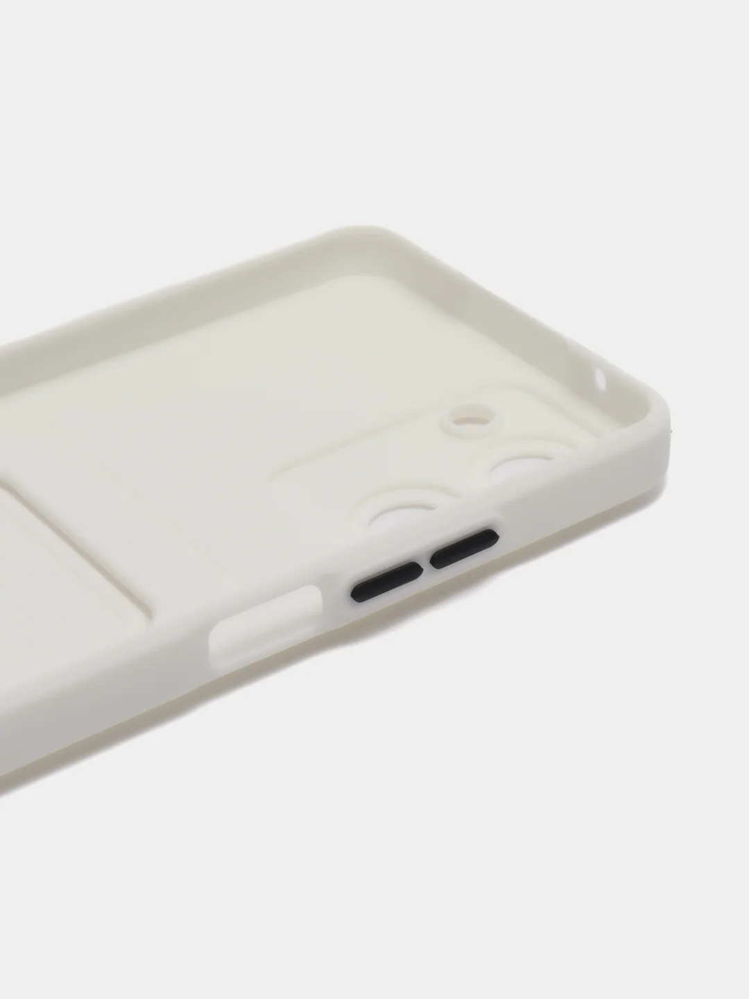 Белый силиконовый чехол Realme 10 Pro 5G (Реалми 10 Про 5 Джи), с карманом для карт, прозрачный