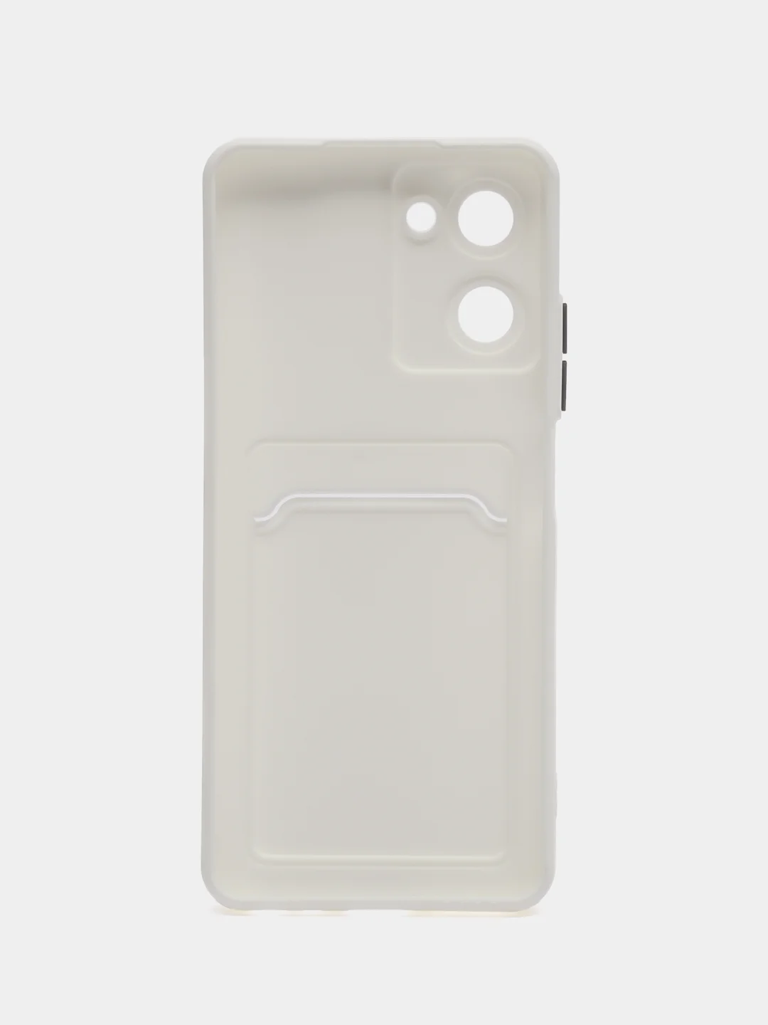 Белый силиконовый чехол Realme 10 Pro 5G (Реалми 10 Про 5 Джи), с карманом для карт, прозрачный