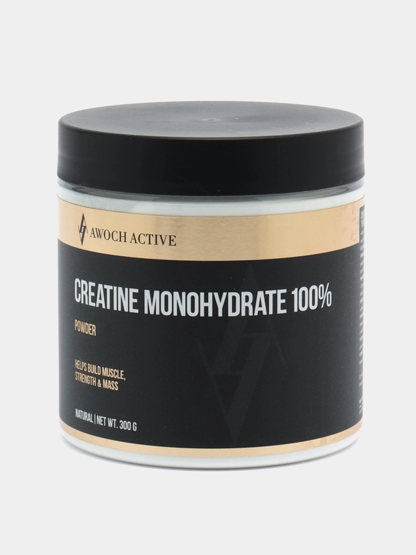 Креатин моногидрат AWOCH ACTIVE, без вкуса, порошок, 300 грамм