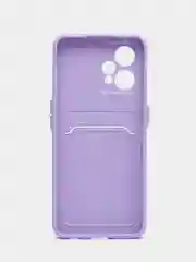 Лавандовый силиконовый чехол для Realme 9 Pro Plus, 9 4G, Narzo 50 Pro, c отсеком для карт