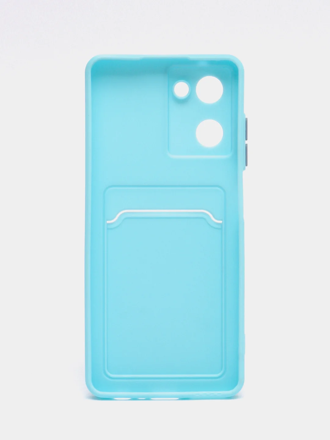 Голубой силиконовый чехол для Realme 10 4G, c отсеком для карт
