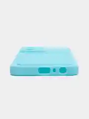 Голубой силиконовый чехол для Realme 10 4G, c отсеком для карт
