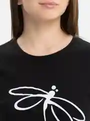 Черный футболка женская