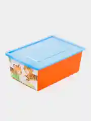 Ящик для игрушек, с крышкой, "Счастливое детство", объём 30 л