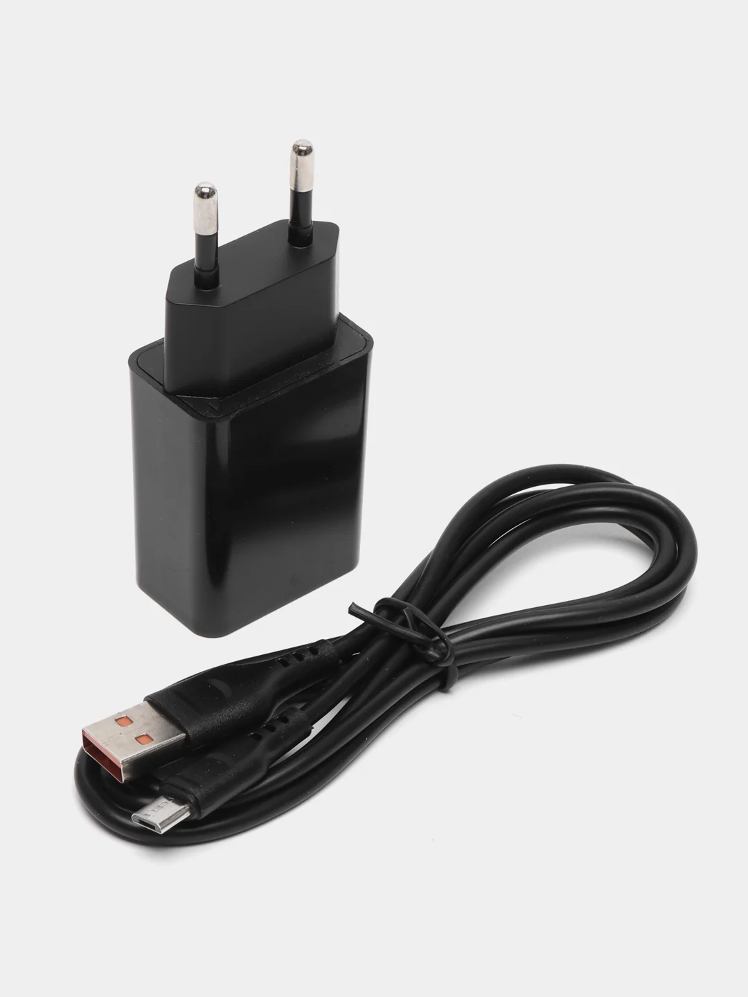 Черный зарядное устройство Denmen и кабель MicroUSB, 2,4A