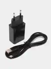 Черный зарядное устройство Denmen и кабель MicroUSB, 2,4A