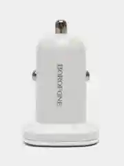 Белый автомобильное зарядное устройство Borofone BZ12 Micro, Type-C
