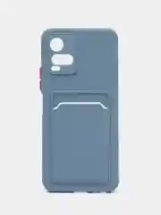 Синий меланж силиконовый чехол для Vivo Y21, Y21S, Y33S 4G, Y32 4G, Y21T, Y33T прозрачный