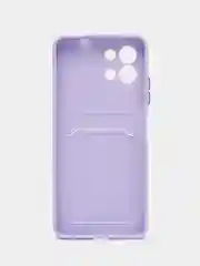 Лавандовый силиконовый чехол для Infinix Hot 11 2022 (Хот 11 2022), картхолдер, матовый