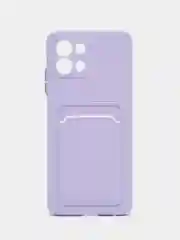 Лавандовый силиконовый чехол для Infinix Hot 11 2022 (Хот 11 2022), картхолдер, матовый