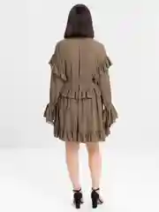 Приглушённый хаки платье женское/ Платье вечернее/Платье офисное/Платье повседневное