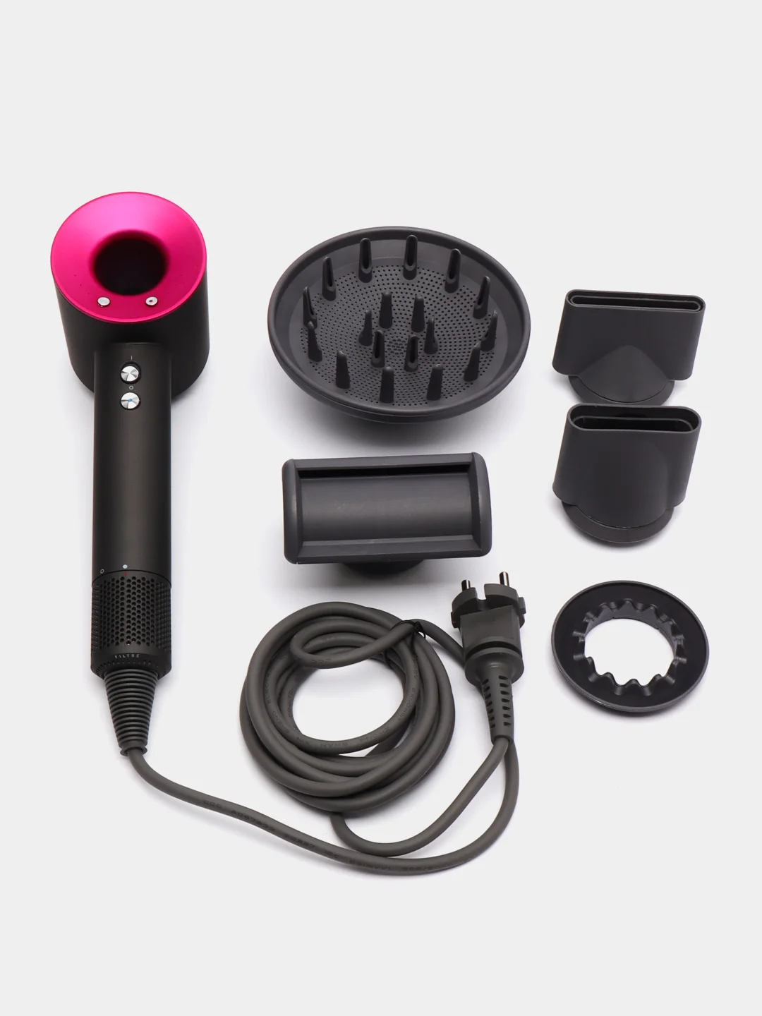 Вишнёвый профессиональный фен для укладки и сушки волос Super Hair Dryer