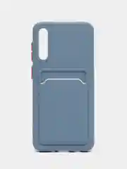Синий меланж силиконовый чехол Samsung Galaxy A50, A50s, A30s (Самсунг Галакси А50, А30С), прозрачный