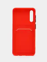 Красный силиконовый чехол Samsung Galaxy A50, A50s, A30s (Самсунг Галакси А50, А30С), прозрачный