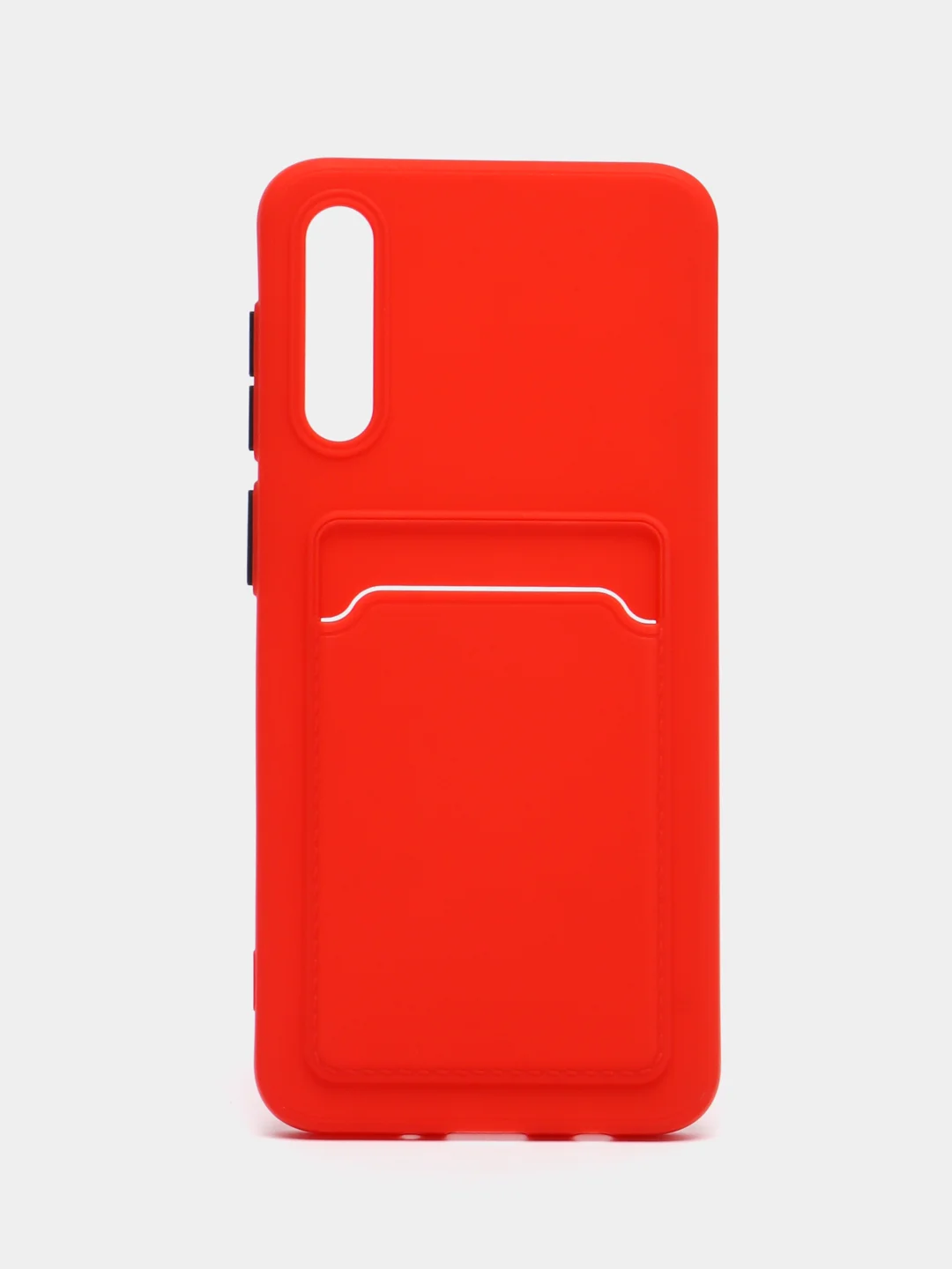 Красный силиконовый чехол Samsung Galaxy A50, A50s, A30s (Самсунг Галакси А50, А30С), прозрачный