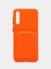 Оранжевый силиконовый чехол Samsung Galaxy A50, A50s, A30s (Самсунг Галакси А50, А30С), прозрачный