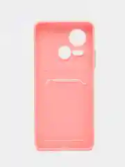 Пудровый силиконовый чехол для Tecno Spark 10 5G, c отсеком для карт