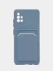 Синий меланж силиконовый чехол для Samsung Galaxy A51 (SM-A515F) (Самсунг Галакси А51), прозрачный