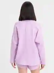 Лавандовый костюм женский с шортами, пляжный костюм, муслин, рубашка, шорты