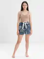 Индиго шорты женские домашние, короткие шорты на резинке летние, 5 цветов