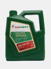 Моторное масло Татнефть Ультра Оптима SAE 5W-40 Полусинтетическое 4 л