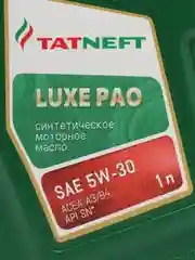 Моторное масло Татнефть LUXE PAO SAE 5W-30, синтетическое, 1 л
