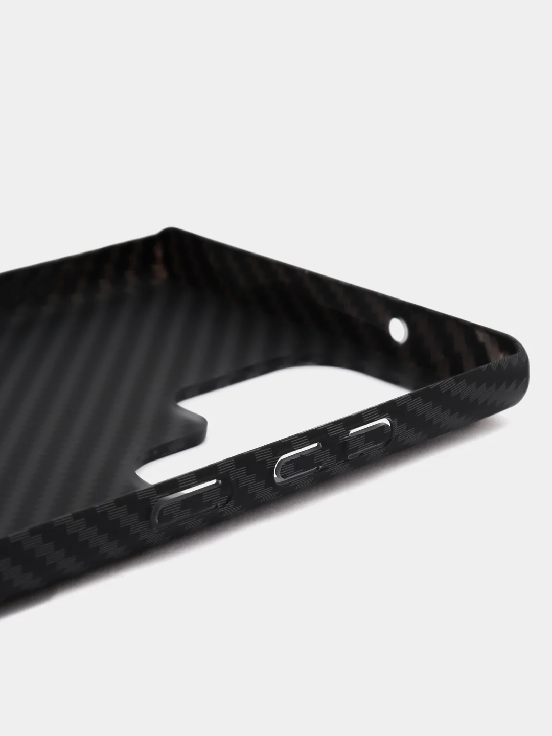 Черный чехол для Samsung S23 Ultra, Карбон Carbon, Накладка С23 ультра