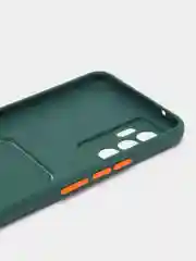 Тёмно-зелёный силиконовый чехол для Vivo V23E, S10E 5G, Y75 4G (Виво В23Е, С10Е, У75 4 джи), прозрачный