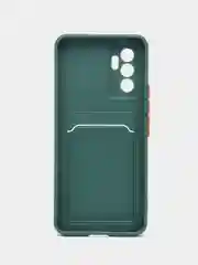 Тёмно-зелёный силиконовый чехол для Vivo V23E, S10E 5G, Y75 4G (Виво В23Е, С10Е, У75 4 джи), прозрачный