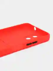 Красный силиконовый чехол для Infinix Hot 11 2022 (Хот 11 2022), картхолдер, матовый