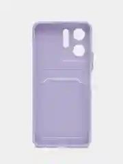 Лавандовый силиконовый чехол для Vivo Y02S, c отсеком для карт