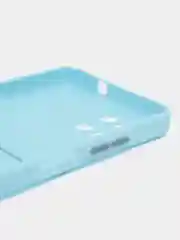 Голубой силиконовый чехол для Infinix Hot 11 2022 (Хот 11 2022), картхолдер, матовый