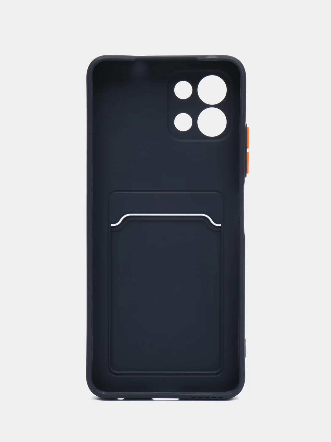 Темно-синий силиконовый чехол для Infinix Hot 11 2022 (Хот 11 2022), картхолдер, матовый