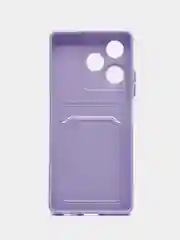 Лавандовый силиконовый чехол для Infinix Hot 30, с защитой камеры, прозрачный