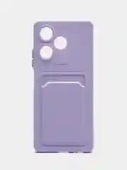 Лавандовый силиконовый чехол для Infinix Hot 30, с защитой камеры, прозрачный