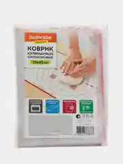 Коврик силиконовый, антипригарный, для выпечки, теста, 30 х 40 см, красный, Daswerk