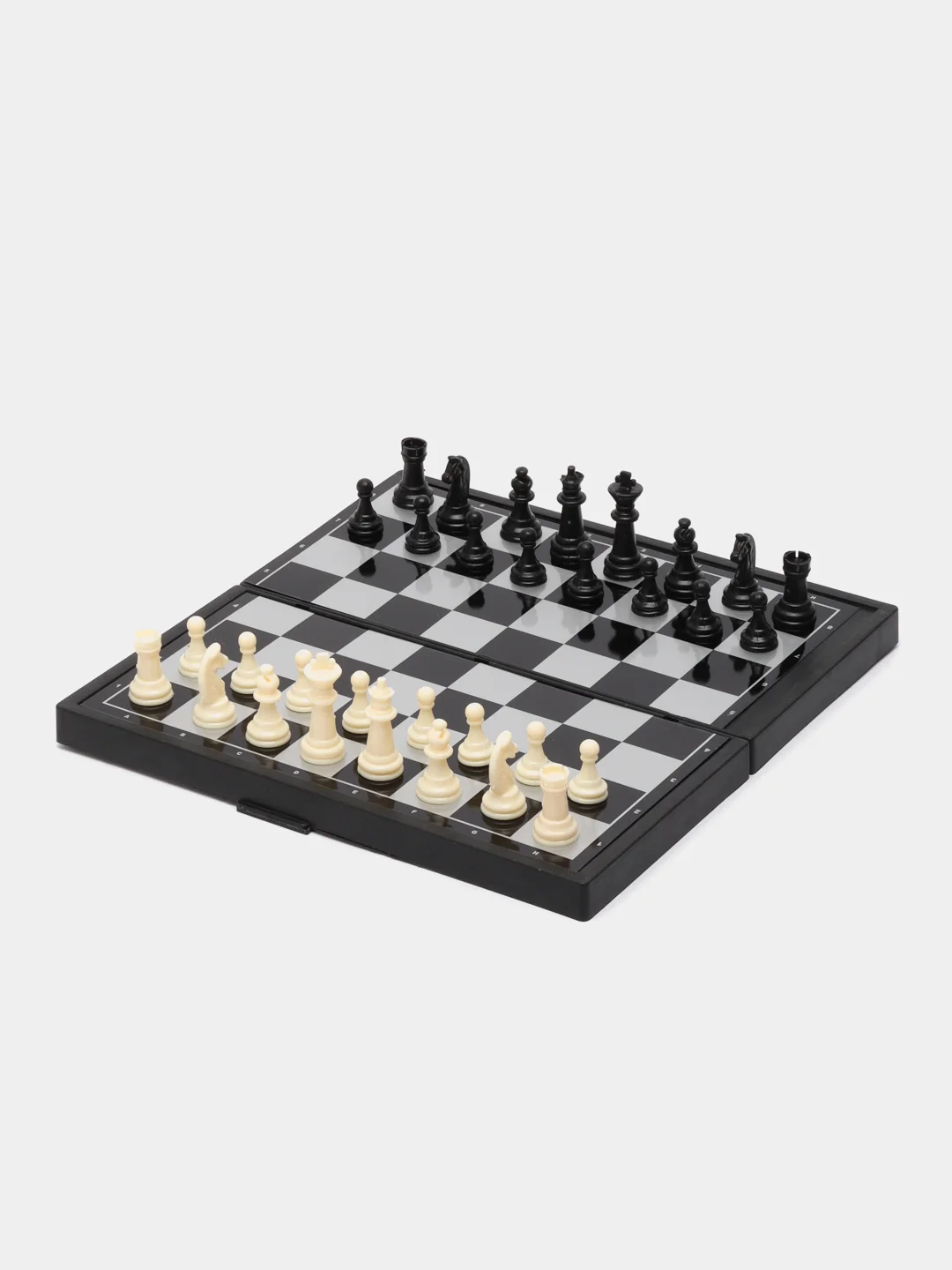 Игра настольная "Шахматы 3 в 1", магнитная доска, 24*24 см, чёрно-белые