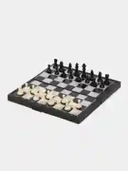 Игра настольная "Шахматы 3 в 1", магнитная доска, 24*24 см, чёрно-белые