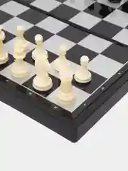 Игра настольная "Шахматы 3 в 1", магнитная доска, 24*24 см, чёрно-белые